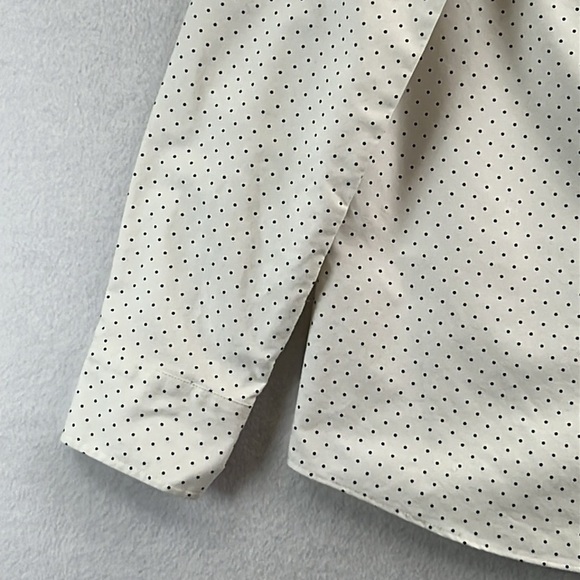 J. Crew Women’s Blouse / Button-down Shirt Sz 10 Cream w/ Black Dots 100% Cotton - Picture 5 of 14
